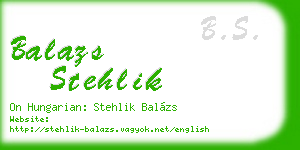 balazs stehlik business card